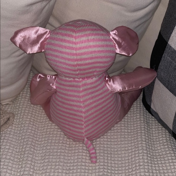 Adorable Pink Stripe Pig Plush 13" - Picture 4 of 4